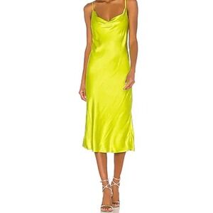 Bardot Neon Green Sharnie Slip Dress‎ Womens 4 XS